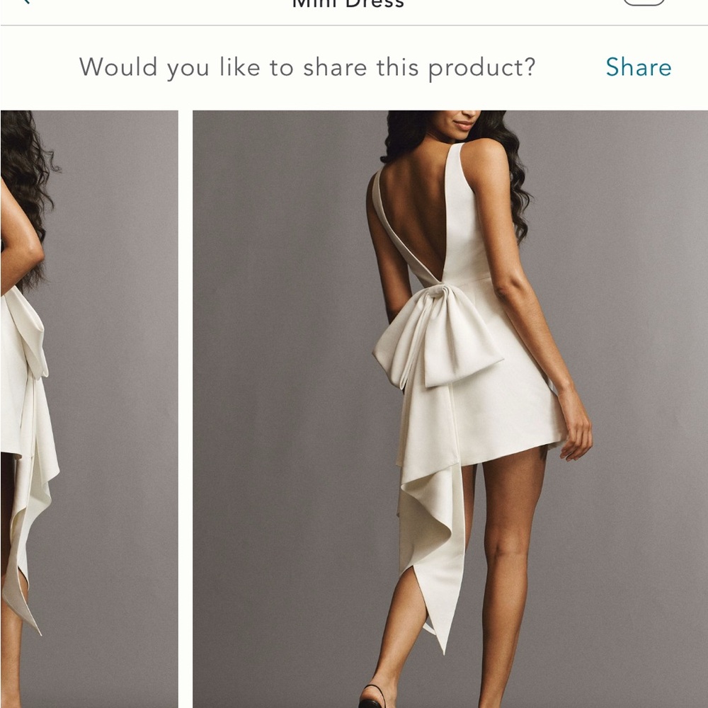 Sachin + Babi Ivory Backless Mini Dress